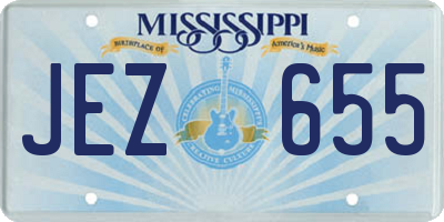 MS license plate JEZ655