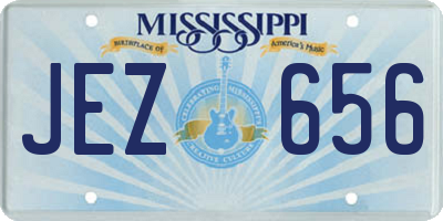 MS license plate JEZ656