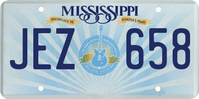 MS license plate JEZ658