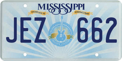 MS license plate JEZ662