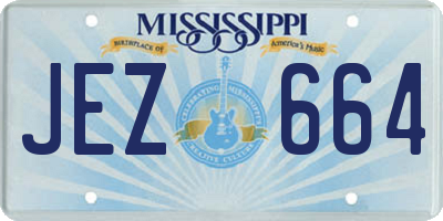 MS license plate JEZ664