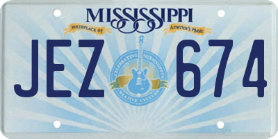 MS license plate JEZ674