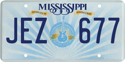 MS license plate JEZ677