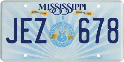 MS license plate JEZ678
