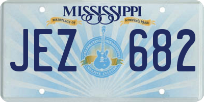 MS license plate JEZ682
