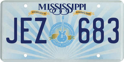MS license plate JEZ683