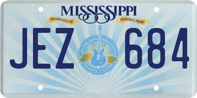 MS license plate JEZ684