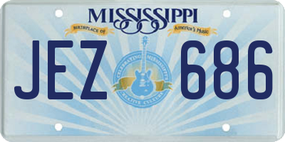 MS license plate JEZ686