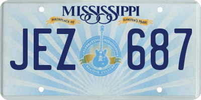 MS license plate JEZ687
