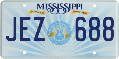 MS license plate JEZ688