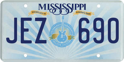 MS license plate JEZ690