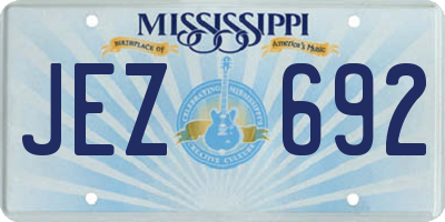 MS license plate JEZ692