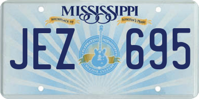 MS license plate JEZ695