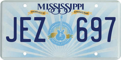 MS license plate JEZ697