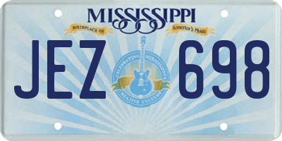 MS license plate JEZ698