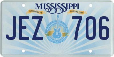 MS license plate JEZ706