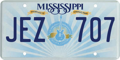MS license plate JEZ707