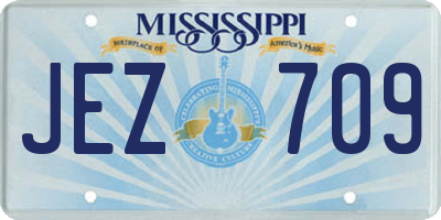 MS license plate JEZ709