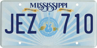 MS license plate JEZ710