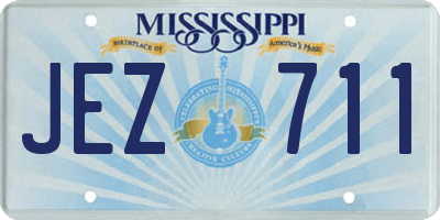 MS license plate JEZ711