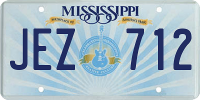 MS license plate JEZ712