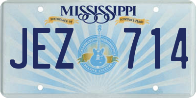 MS license plate JEZ714
