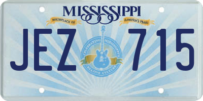 MS license plate JEZ715