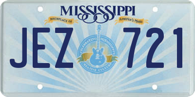MS license plate JEZ721