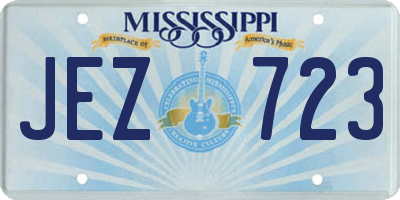 MS license plate JEZ723