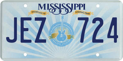 MS license plate JEZ724
