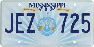 MS license plate JEZ725