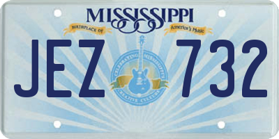 MS license plate JEZ732