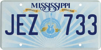 MS license plate JEZ733