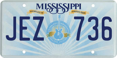 MS license plate JEZ736