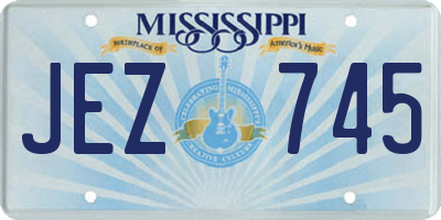 MS license plate JEZ745