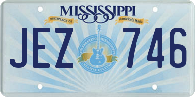 MS license plate JEZ746