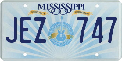 MS license plate JEZ747