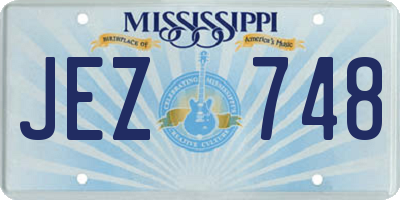 MS license plate JEZ748