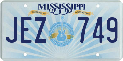 MS license plate JEZ749