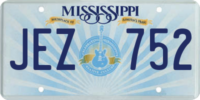 MS license plate JEZ752