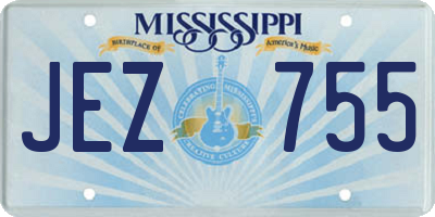MS license plate JEZ755