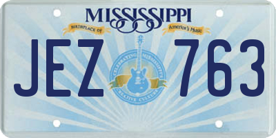 MS license plate JEZ763
