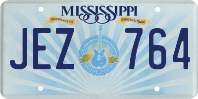 MS license plate JEZ764