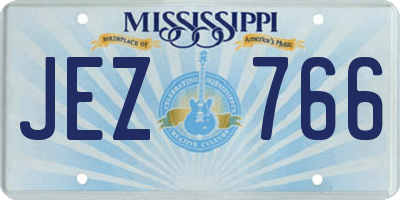 MS license plate JEZ766