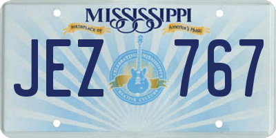 MS license plate JEZ767