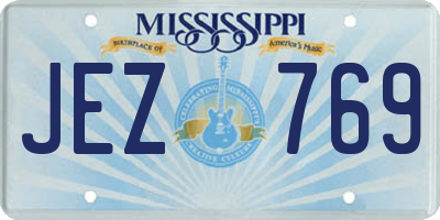 MS license plate JEZ769