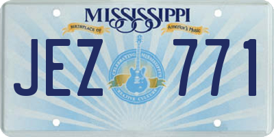 MS license plate JEZ771
