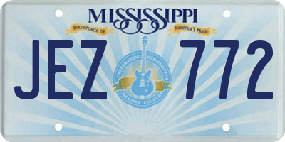 MS license plate JEZ772