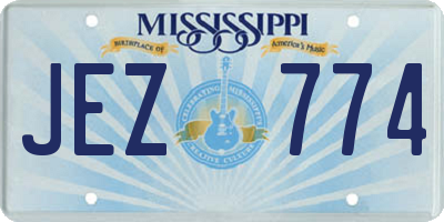 MS license plate JEZ774