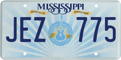 MS license plate JEZ775